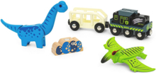 "Batteridrevet Tog Med Dinosaur Toys Toy Cars & Vehicles Toy Vehicles Trains Multi/patterned BRIO"