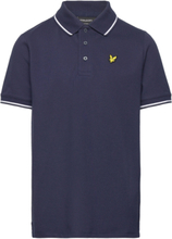 Tipped Polo Shirt Tops T-shirts Polo Shirts Short-sleeved Polo Shirts Blue Lyle & Scott