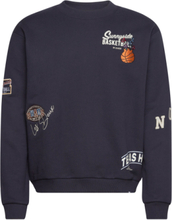 Route Sweatshirt Tops Sweatshirts & Hoodies Sweatshirts Navy Les Deux