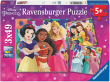 Disney Princess 3X49P Toys Puzzles And Games Puzzles Classic Puzzles Multi/patterned Ravensburger