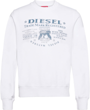 "S-Ginn-L2 Sweat-Shirt Tops Sweatshirts & Hoodies Sweatshirts White Diesel"