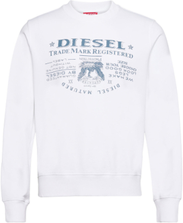 S-Ginn-L2 Sweat-Shirt Tops Sweatshirts & Hoodies Sweatshirts White Diesel