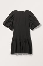 Short Puffy Sleeve Dress - Black
