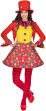 Färgglad Clown Klänning Maskeraddräkt - Medium