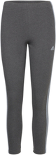 Essentials 3-Stripes High-Waisted Single Jersey Leggings Bottoms Leggings Grey Adidas Sportswear