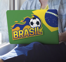 Brazilië voetbal laptop zelfklevende sticker