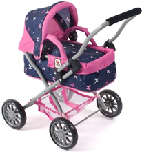 BAYER CHIC 2000 Mini Cuddle dukke-klapvogn SMARTY Butterfly navy-pink