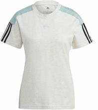 Kortærmet T-shirt Adidas Logo Colorblock Beige M