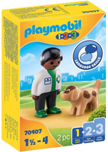 Playset 1,2,3 Veterinary with Dog Playmobil 70407
