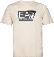 "T-Shirt Tops T-Kortærmet Skjorte Cream EA7"