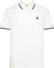 Millers River Tipped Pique Short Sleeve Polo White Designers Polos Short-sleeved White Timberland