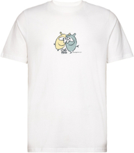 Regular Fit Single Jersey Owl Hug P Tops T-Kortærmet Skjorte White Knowledge Cotton Apparel