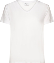 Adeliasz V-N T-Shirt Tops T-shirts & Tops Short-sleeved White Saint Tropez