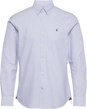 Oxford Striped Bd Shirt Skjorte Business Blå Morris*Betinget Tilbud