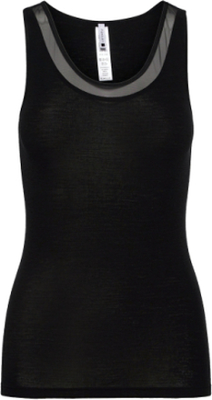 Juliana Wool Tank Top Tops T-shirts & Tops Sleeveless Black Femilet