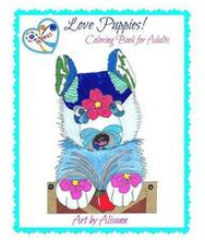 Love Puppies Coloring Book for Adults