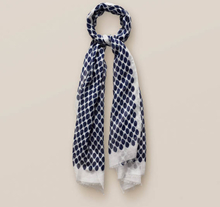 Eton Prickig scarf i bomull och linne