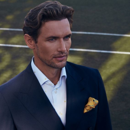 Eton Contemporary fit Randig fil coupéskjorta med tennisbollar