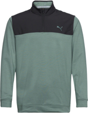 Cloudspun Colorblock 1/4 Zip Sweat-shirt Genser Grønn PUMA Golf*Betinget Tilbud