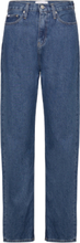 "High Rise Straight Bottoms Jeans Straight-regular Blue Calvin Klein Jeans"