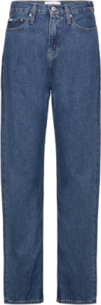 High Rise Straight Bottoms Jeans Straight-regular Blue Calvin Klein Jeans