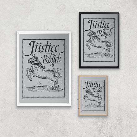 The Witcher Justice For Roach Giclee Art Print - A3 - White Frame