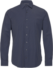 Performance Kors Print Slim Shirt Tops Shirts Casual Blue Michael Kors