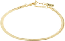 "Joanna Flat Snake Chain Bracelet Gold-Plated Accessories Jewellery Bracelets Chain Bracelets Gold Pilgrim"