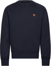 Logo Crew Neck Tops Sweatshirts & Hoodies Sweatshirts Navy Baracuta