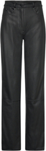 Coated Milano Hr Straight Bottoms Trousers Leather Leggings-Bukser Black Calvin Klein Jeans