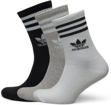 3 Stripes Crew Sock 3 Pair Pack Sport Socks Regular Socks White Adidas Originals
