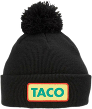 COAL The Vice Beanie schlichte Winter-Mütze gemütliche Bommel-Mütze mit Taco-Schriftzug One Size 207508 Schwarz