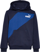 Puma Power Colorblock Hoodie Tr B Sport Sweatshirts & Hoodies Hoodies Navy PUMA