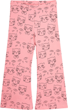 Cathlethes Aop Flared Trousers Bottoms Trousers Pink Mini Rodini