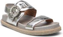 "Sandals Shoes Summer Shoes Flat Sandals Silver Laura Bellariva"