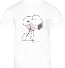 Snoopy Printed T-Shirt Tops T-Kortærmet Skjorte White Mango
