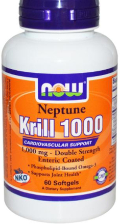 Neptune Krill Olie 1000mg (60 Softgels) - Now Foods