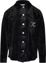 Diamante Velour Overshirt Tops Overshirts Black Juicy Couture