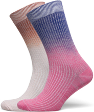 Gradiant Glitter Sock 2 Pack Lingerie Socks Regular Socks Pink Becksöndergaard