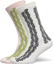 Teila Visca Sock 2 Pack Lingerie Socks Regular Socks White Becksöndergaard