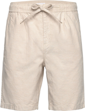"Fig Loose Linen Look Shorts - Gots/ Bottoms Shorts Casual Beige Knowledge Cotton Apparel"