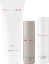 Exuviance Sensitive Kit Gentle Cream Cleanser, AntiRedness Serum, A.G.E Less Everyday
