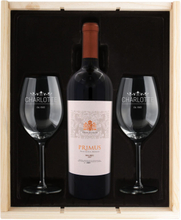 Set regalo con bicchieri da vino - Salentein Primus Malbec - Bicchieri Incisi
