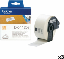 Etiketter till Skrivare Brother DK-11208 Vit/Svart 38 X 90 mm