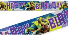Happy Birthday Foliebanner 4,5 meter - Ninja Turtles