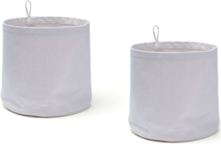 Storage Textile Cylinder 2Pcs Lilac Home Kids Decor Storage Storage Boxes Purple Kid's Concept