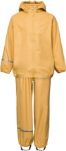 "Basic Rainwear Set -Recycle Pu Outerwear Rainwear Rainwear Sets Yellow CeLaVi"
