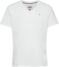 Tjm Original Jersey V Neck Tee T-shirts Short-sleeved Hvit Tommy Jeans*Betinget Tilbud