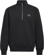 Standard Half Zip Logo Sweat Tops Sweatshirts & Hoodies Sweatshirts Black Mads Nørgaard