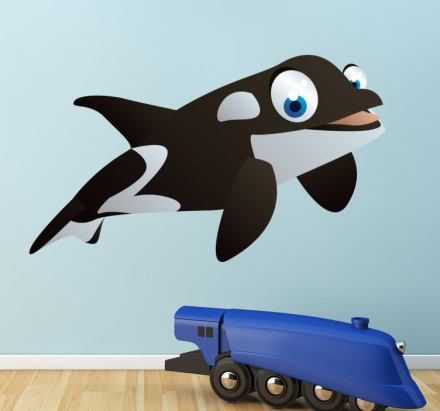 Sticker kinderkamer orca